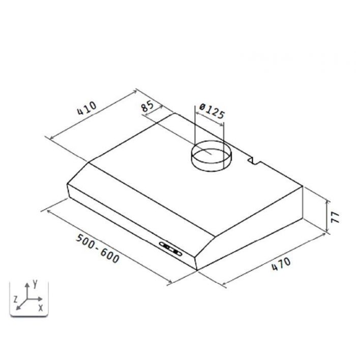 U-kichiページ Tweedekans Meister DH640 IXL onderbouwafzuigkap - 60 cm - Alu