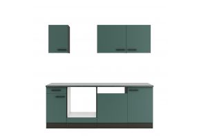 Klick G179OE keuken - Groen - 210 cm