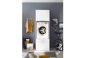 Respekta HWRSET2 Waskamer opstelling met Wasmachine Verhoger in sfeerbeeld 
