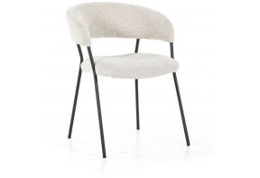 Troy 4 poots gestoffeerde vergaderstoel beige
