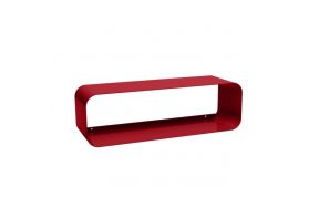 Stalen wandrek stengel ovaal rood