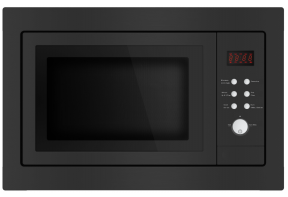 EMW2546HIBLACK voorkant - greeploze exquisit inbouw combimagnetron