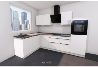 Hoekkeuken 270cm afbeelding Wit 14001