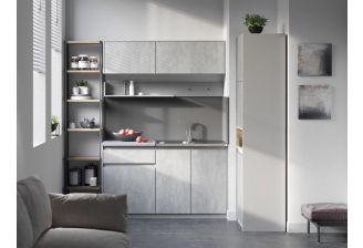 Kleine keuken Brina 140cm zonder apparatuur Betonlook ZA140BL