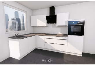 Hoekkeuken 300cm afbeelding Wit 14001