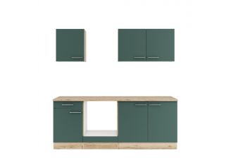 Klick G136OE keuken - Groen - 210 cm