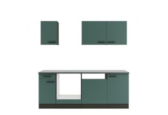 Klick G179OE keuken - Groen - 210 cm