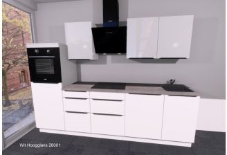 Keuken Rosa 280 cm Wit Hoogglans