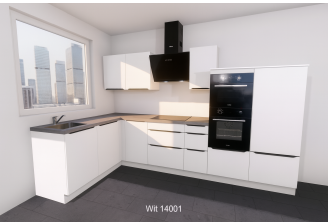 Hoekkeuken 320cm afbeelding Wit 14001