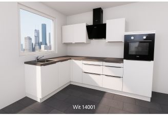 Hoekkeuken 280cm afbeelding Wit 14001