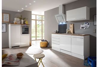 Moderne dubbelwandige keuken in een losse opstelling- complete keuken meister dubbelblok 290 cm