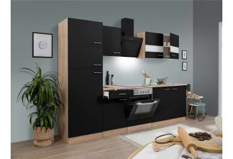 Keuken 270 cm zwart KB270ESWCGKE zijkant