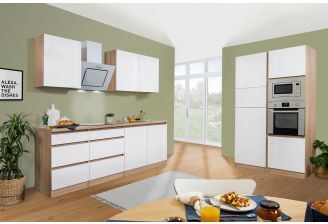 Complete keuken Meister in dubbel blok opstelling- complete keuken meister premium greep loos 335 cm