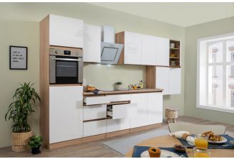 Meister Premium greeploze Hoogglans keuken 370cm grijs eiken