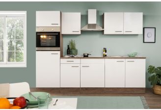 Complete keuken Meister NEw York 270cm inclusief apparatuur en witte fronten- sfeerfoto voorkant