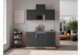 Keuken 150 cm grijs KB150BGMIC met magnetron voorkant