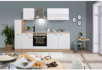 Keuken 240 cm wit KB240ESW voorkant-sfeerfoto