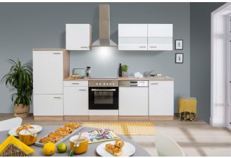 Keuken 280 cm wit KB280ESW voorkant-sfeerfoto