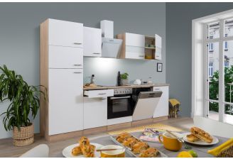 Keuken 280 cm wit KB280ESWCGKE zijkant