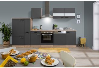 Keuken 310 cm grijs KB310ESGC voorkant-sfeerbeeld-vooraanzicht