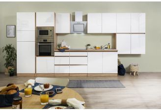 Grijze complete keuken sfeerbeeld greeploos 435cm