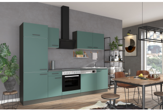 Klick G2702E keuken met apparatuur - Groen - 270 cm