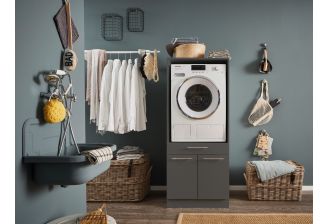 Laundry Economy Waskamer opstelling met Wasmachine verhoger | Antraciet