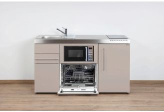 MPGSM150 stengel mini keuken 150 cm zand met koelkast magnetron en vaatwasser sfeerbeeld