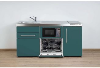 MPGSM170 in turquoise stengel kleur met koelkast magnetron en vaatwasser 