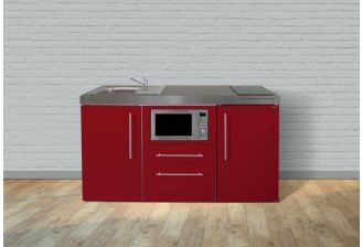Stengel rood keukenblok - inclusief magnetron en wasbak en kookplaat