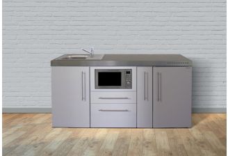 Keukenblok stengel mpm 180a wit met magnetron en koelkast