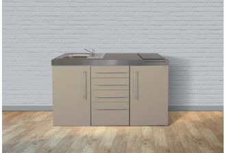 zand-stengle MPS4150-150cm kleur met koelkast en 4 lades sfeerbeeld voorkant.