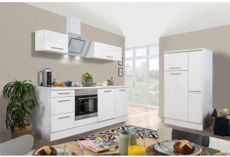 Complete keuken Meister Design 310 cm Wit inclusief apparatuur en apothekerskast