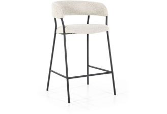 Troy 4 poots gestoffeerde barkruk beige