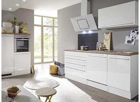 dubbelblok keuken 320 cm witte fronten
