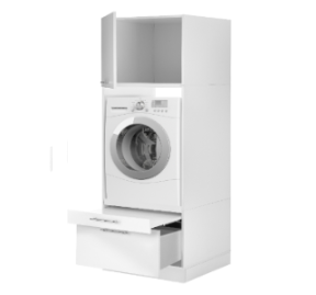Enkele wasmachinekast met bovenkast Respekta