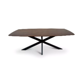 Keukentafel met spinpoot deens ovaal naturel